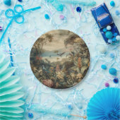 ヴィンテージの植物のシーンの鳥の花の楽園 ペーパープレート (パーティー)