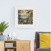 ヴィンテージの植物のシーンの鳥の花の楽園 ポスター