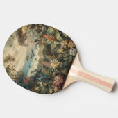 ヴィンテージの植物のシーンの鳥の花の楽園 卓球ラケット (横)