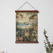 ヴィンテージの植物のシーンの鳥の花の楽園 吊り下げ型タペストリー