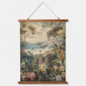 ヴィンテージの植物のシーンの鳥の花の楽園 吊り下げ型タペストリー (正面)