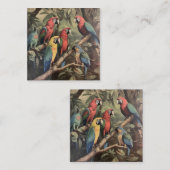 ヴィンテージの植物のシーンカラフルの木の中のパロット ノートカード (正面/裏面)