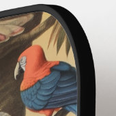 ヴィンテージの植物のシーンカラフルの木の中のパロット ピックルボールラケット (左詳細)