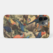 ヴィンテージの植物のシーンカラフルの木の中のパロット Case-Mate iPhoneケース (裏面(横))