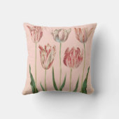 ヴィンテージの植物のチューリップの枕 クッション (裏面)