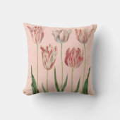 ヴィンテージの植物のチューリップの枕 クッション (正面)