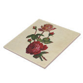 ヴィンテージの植物のバラ タイル (側面)