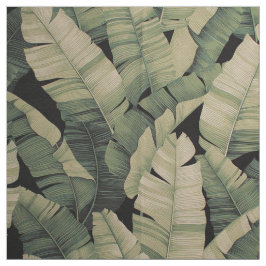 ヴィンテージの植物のプリントのバナナの葉 ファブリック