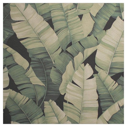 ヴィンテージの植物のプリントのバナナの葉 ファブリック (見本)