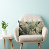 ヴィンテージの植物のプリントのバナナの葉 ランバークッション (椅子)