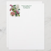 ヴィンテージの植物のページ レターヘッド (正面/裏面)