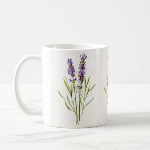ヴィンテージの植物のラベンダーのハーブの植物の花 コーヒーマグカップ