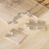 ヴィンテージの植物の川のそばのキリンのシーン ジグソーパズル (側面)