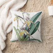 ヴィンテージの植物の熱帯蘭によっては花柄が開花します クッション (ブランケット)