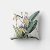 ヴィンテージの植物の熱帯蘭によっては花柄が開花します クッション (正面)