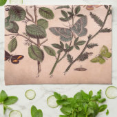 ヴィンテージの植物の花のイラストレーションの野生の花 キッチンタオル (折り畳み)