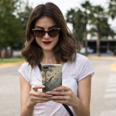 ヴィンテージの植物の風景トゥーカンと花 Case-Mate iPhoneケース