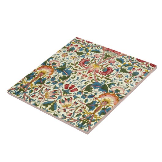 ヴィンテージの植物のMorrisのデザインの製陶術 タイル (側面)