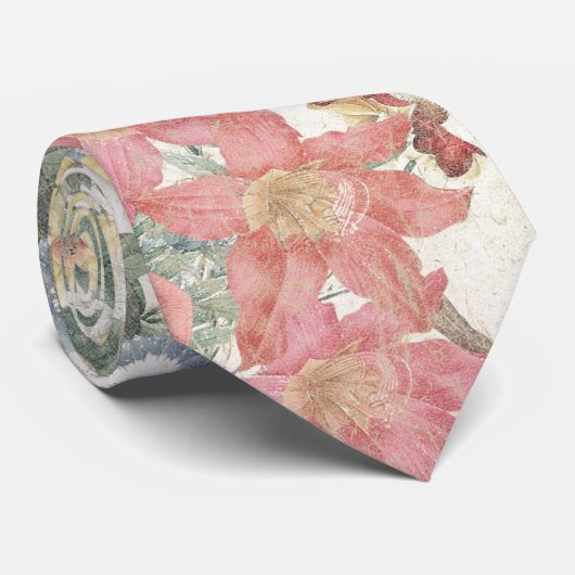 ヴィンテージの植物のRedouteの花の庭のタイ ネクタイ (ロール)