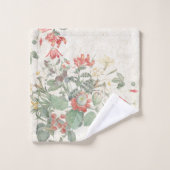 ヴィンテージの植物園の花のBathタオルセット バスタオルセット (ウォッシュタオル)