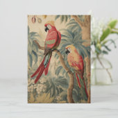 ヴィンテージの植物学とパロッツアンティーク絵を描ズ (スタンド正面)