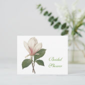 ヴィンテージの植物学のエレガントマグノリア花 インビテーションポストカード (スタンド正面)