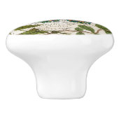 ヴィンテージの植物学フランスのの田舎蝶 セラミックノブ (側面)