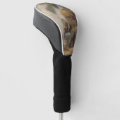 ヴィンテージの植物学的なシーンの象とハウダー付き ゴルフヘッドカバー (アングル)