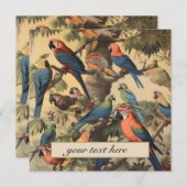 ヴィンテージの植物性のシーンパロットのカスタマイズ (正面/裏面)