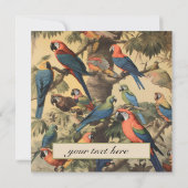 ヴィンテージの植物性のシーンパロットのカスタマイズ (裏面)