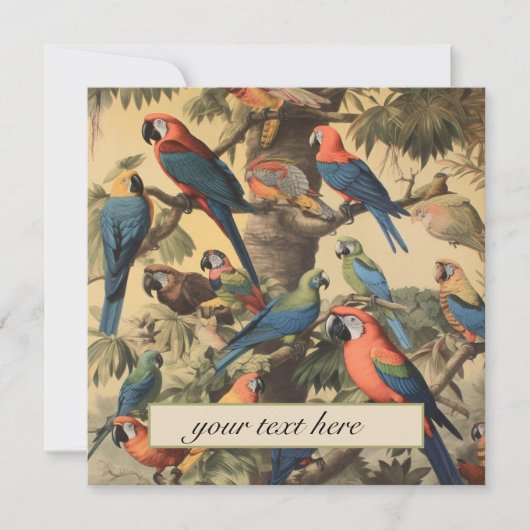 ヴィンテージの植物性のシーンパロットのカスタマイズ (正面)