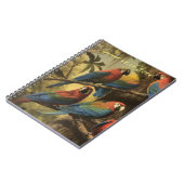 ヴィンテージの植物性のシーンパロットのカスタマイズ ノートブック (左側)