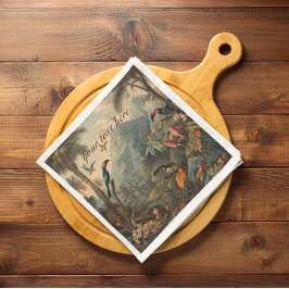 ヴィンテージの植物性の観光と花のカスタマイズ スタンダードカクテルナプキン