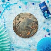 ヴィンテージの植物性の観光と花のカスタマイズ ペーパープレート (パーティー)