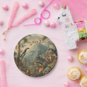 ヴィンテージの植物性の観光と花のカスタマイズ ペーパープレート (パーティー)