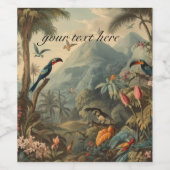 ヴィンテージの植物性の観光と花のカスタマイズ ワインラベル (シングルラベル)