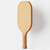 ヴィンテージの植物性イエローウィリアムモリスパターン ピックルボールラケット (左)