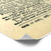 ヴィンテージの植物性タコ美術辞書ページ ポスター (角)