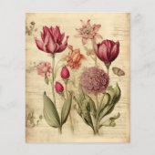 ヴィンテージの植物性ハーブスクラップブック紙 (正面)