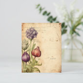 ヴィンテージの植物性ハーブスクラップブック紙 (スタンド正面)