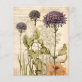 ヴィンテージの植物性ハーブスクラップブック紙 (正面)