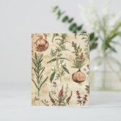 ヴィンテージの植物性ハーブスクラップブック紙 (スタンド正面)