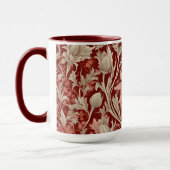 ヴィンテージの植物性リタイアギフトのお母さん赤 マグカップ (左)