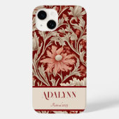 ヴィンテージの植物性リタイアギフトのお母さん赤 Case-Mate iPhoneケース (裏面)