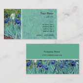 ヴィンテージの植物性虹彩の花プロフェッショナル 名刺 (正面/裏面)