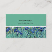 ヴィンテージの植物性虹彩の花プロフェッショナル 名刺 (裏面)