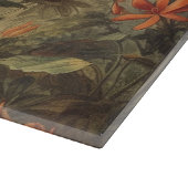 ヴィンテージの植物界ハミングバードと花 カッティングボード (角)