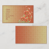 ヴィンテージの植物相 名刺 (正面/裏面)