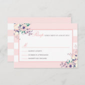 ヴィンテージの植物相RSVPカード 出欠カード (正面/裏面)