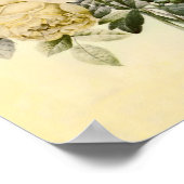 ヴィンテージの植物花束の混合花 ポスター (角)